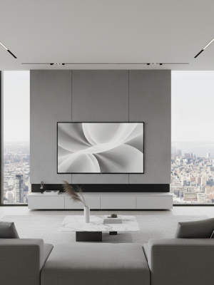 85-Inch Prop TV (Glossy Black) | Ultra-Large Dummy TV for Flagship Displays