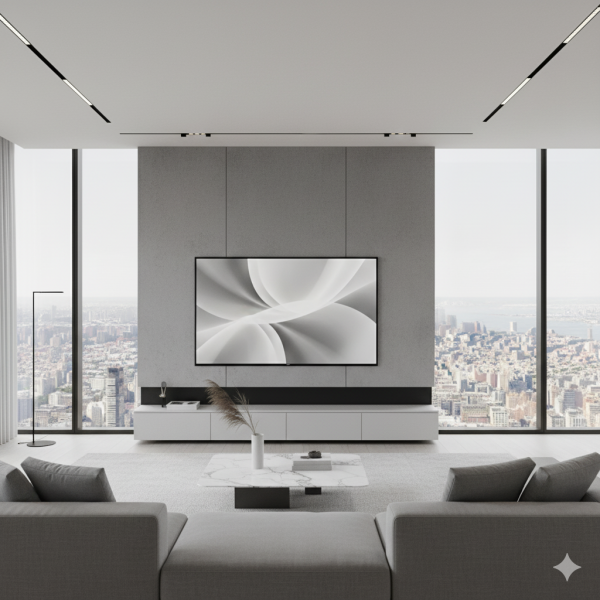 85inch-prop-tv-glossy-black-villa 85-Inch Prop TV (Glossy Black) | Ultra-Large Dummy TV for Flagship Displays