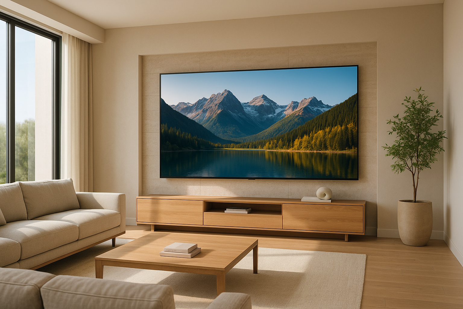 98-inch prop TV in glossy black by YIJIA PROPS